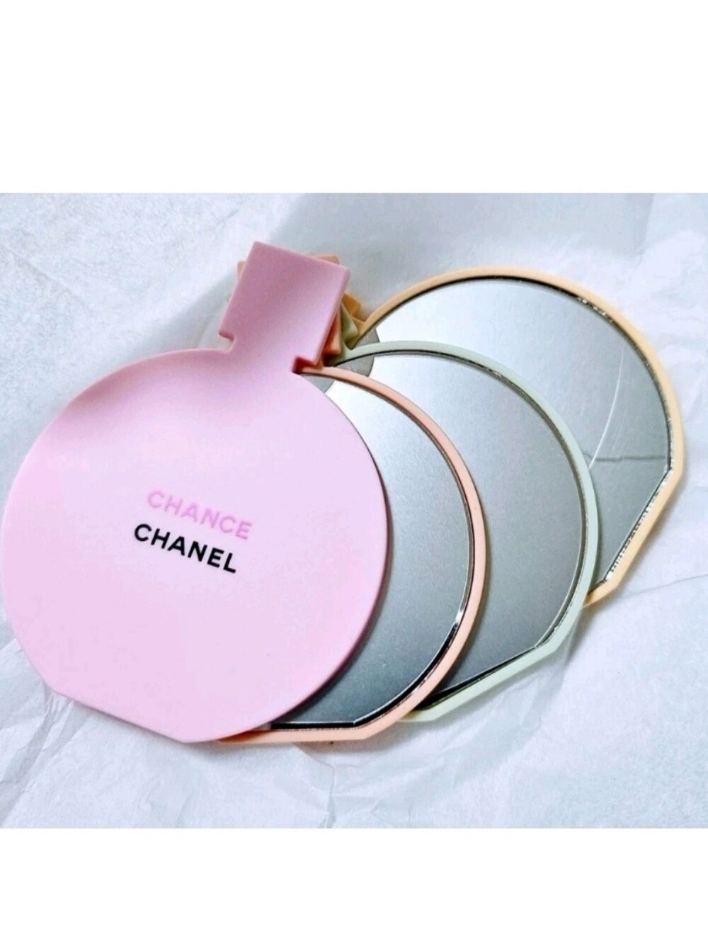 Chanel Chance Beauty Makeup Mini 3 Round Mirror Colorful novelty limited Edition